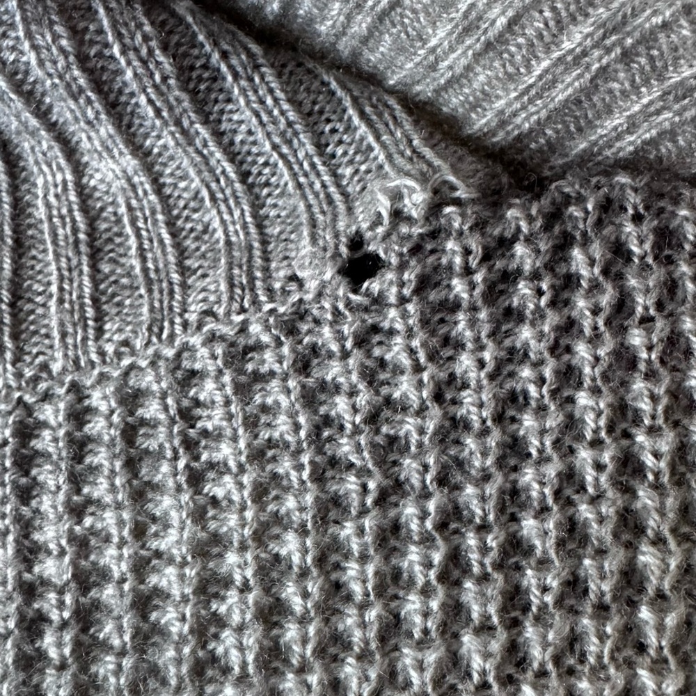 Michael Kors Gray Draped‎ Shaker Cardigan - Picture 4 of 4